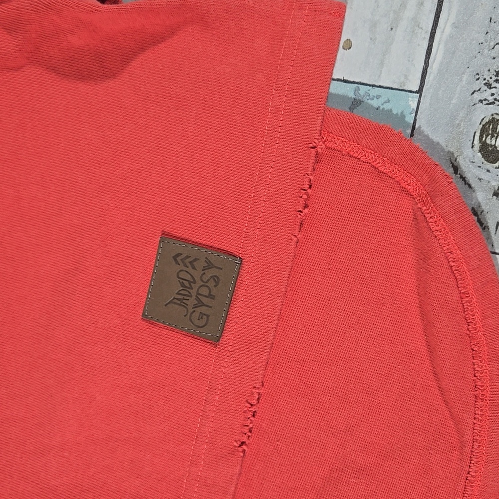Coral Jaded Gypsy Shirt/Top Sz Large - Picture 2 of 6